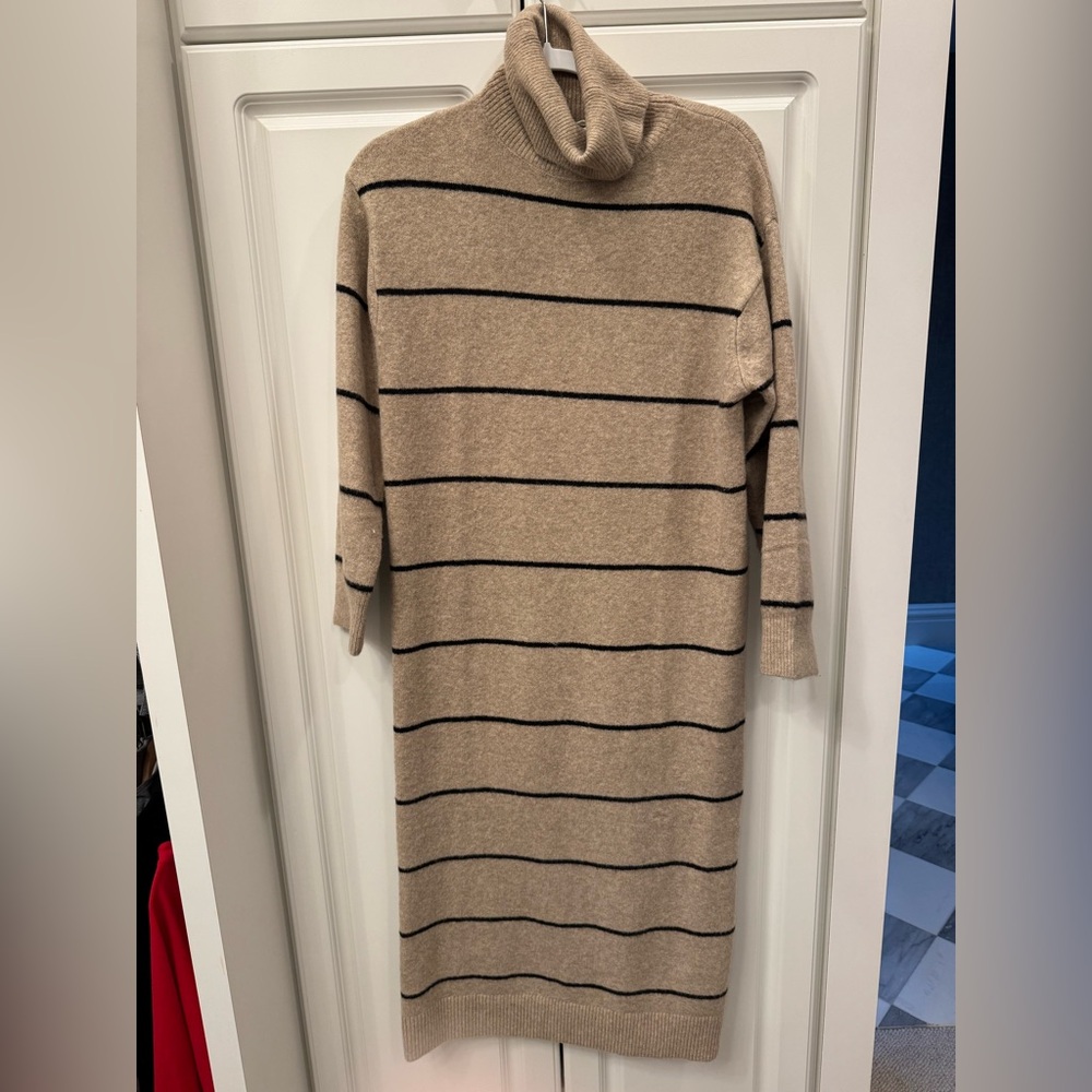 NWT Mango Striped Turtleneck Dress